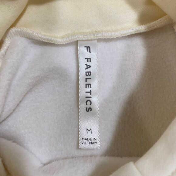 Fabletics Cream Funnel Neck Fleece Pullover Sweatshirt Women’s Medium - Picture 3 of 9